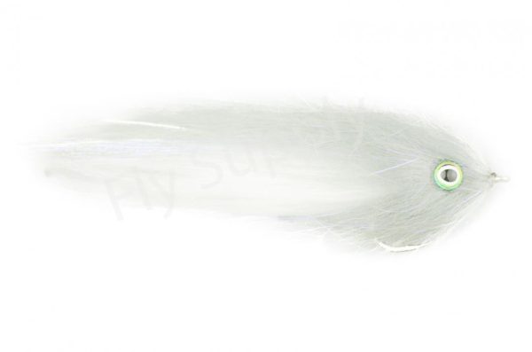 H2O Polar Fibre Grey & White #1/0 Brush Baitfish