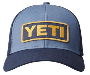YETI Logo Badge Low Pro Trucker Hat Navy/Yellow