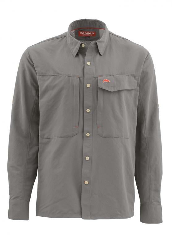 Simms Guide Shirt Solid Pewter S