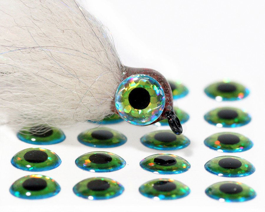 3D Epoxy Eyes Holographic Green Blue 20pc 3 mm