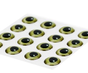 3D Epoxy Eyes Realistic Green 16pc 6mm