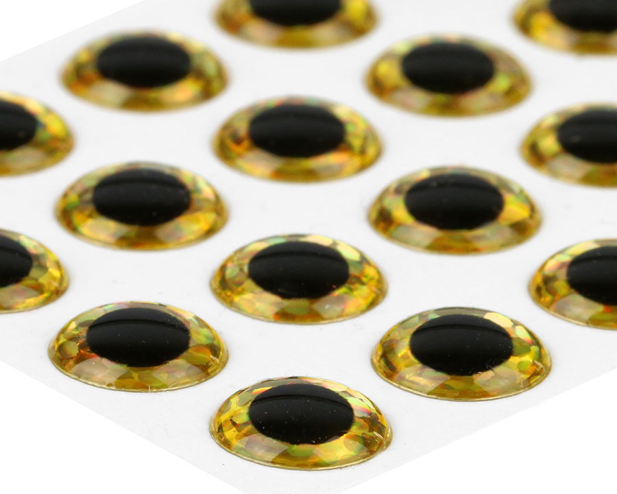 3D Epoxy Eyes Holographic Gold 20pc 2.6mm