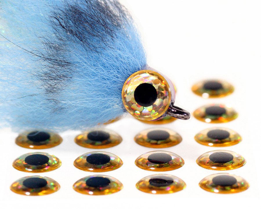 3D Epoxy Eyes Holographic Gold 20pc 2.6mm