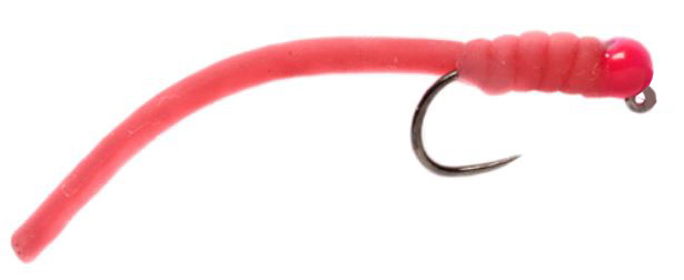 Fulling Mill Pink Hot Head Squirmy Barbless #12