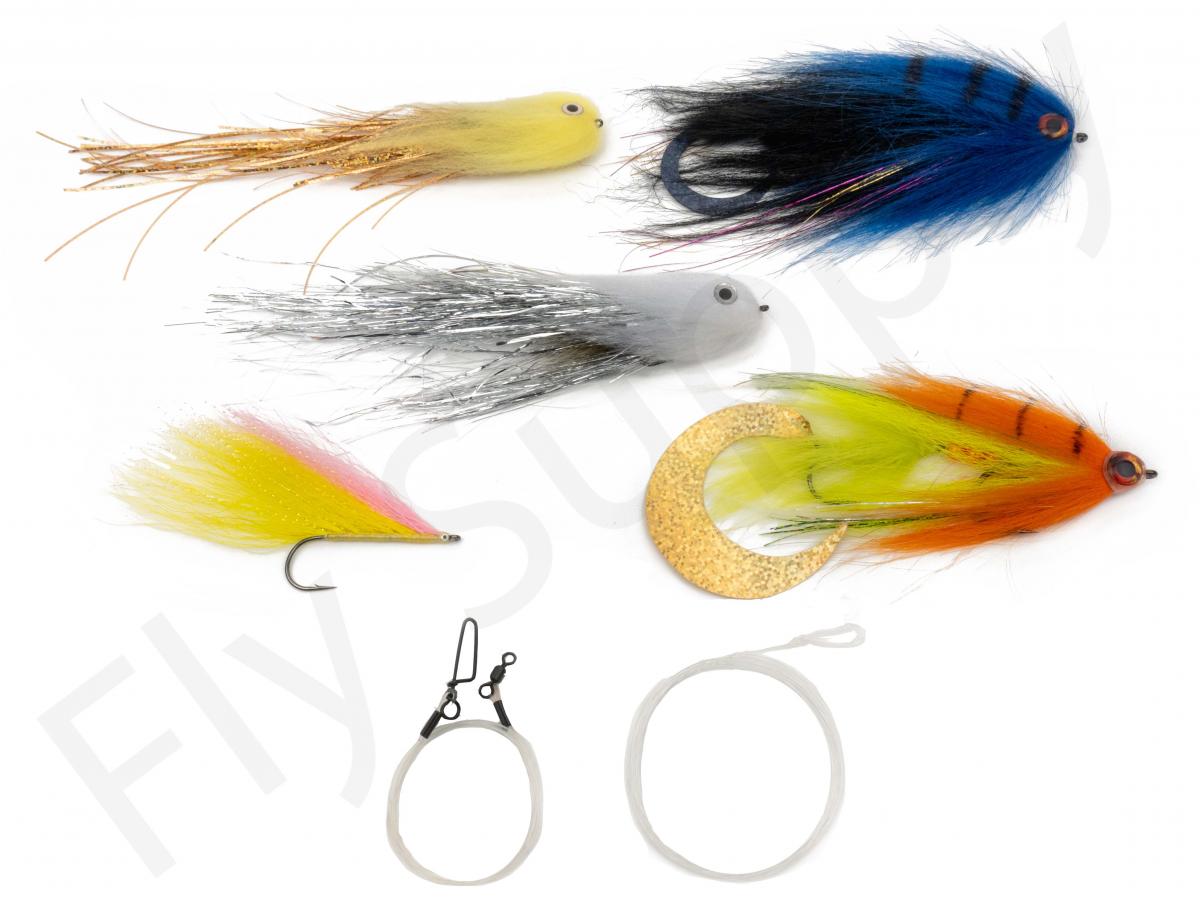 Premium Pike Streamer Set Complete With Leader & Bite Guard