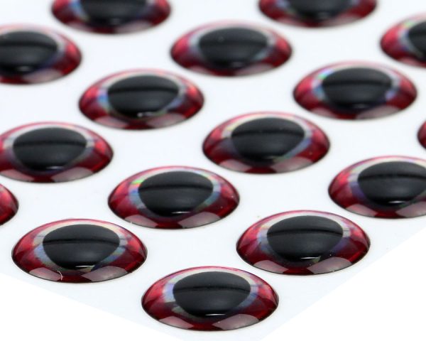 Ultra 3D Epoxy Eyes Crimson Edge 20pc 5mm