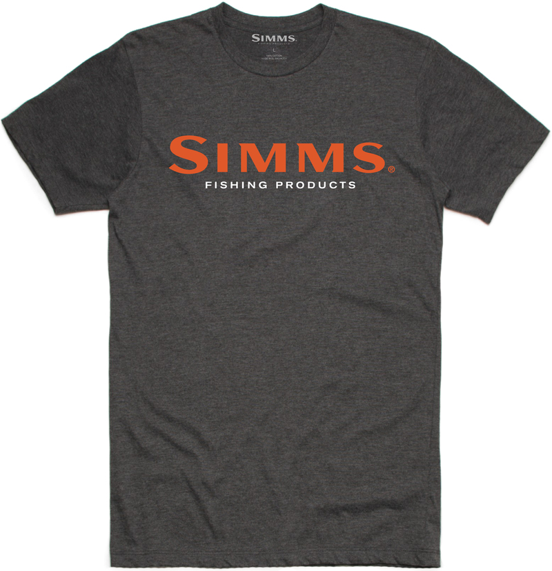 Simms Logo T-Shirt Charcoal Heather S