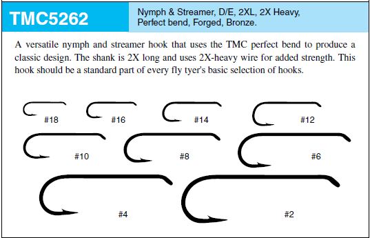 Tiemco TMC 5262 Streamer and Nymph Hooks 20pc #4