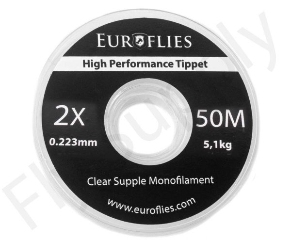 Euro Flies Supple Co-Polymer Tippet Spool 50mtr 0X - 50mtr