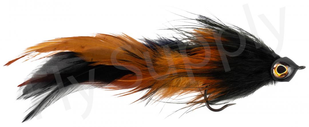 Pike Feather Black/Orange Streamer #4/0
