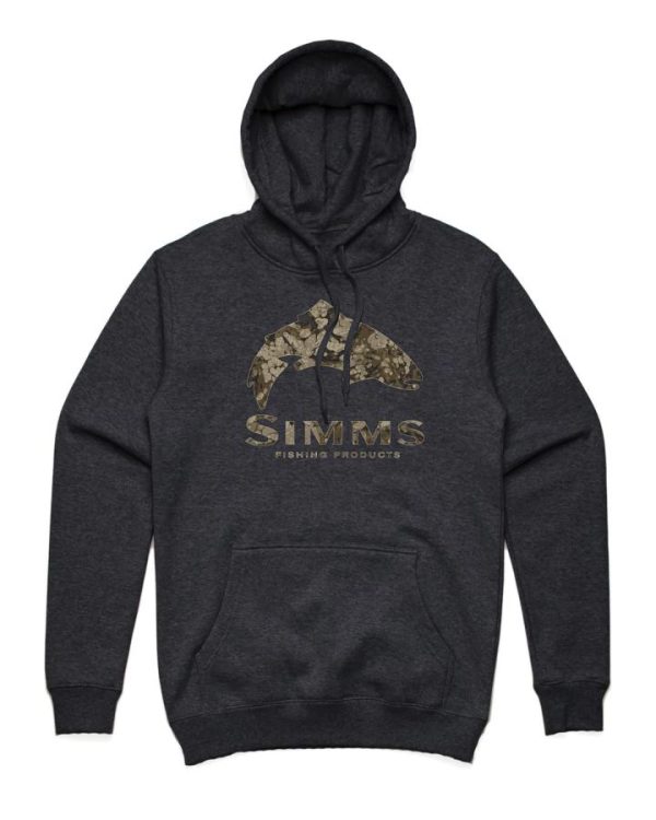 Simms Trout Riparian Hoody Charcoal Heather Large