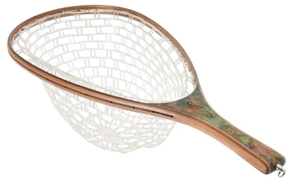Vision Green Wooden Landing Net With Clear Silicone Net