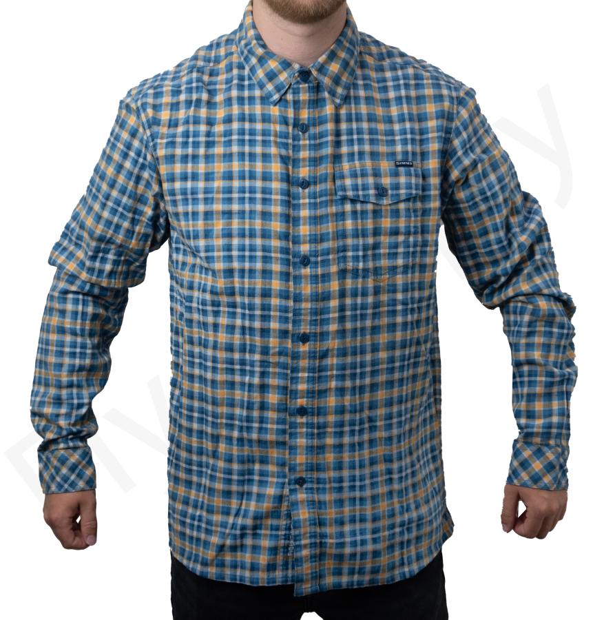 Simms Inland Flannel Neptune/Sun - Medium