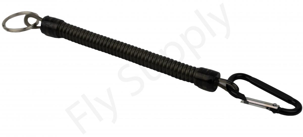 Euro Flies Strong Spiral Lanyard With Carabine And Ring