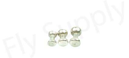 Lead Eyes Plated Silver 10pc